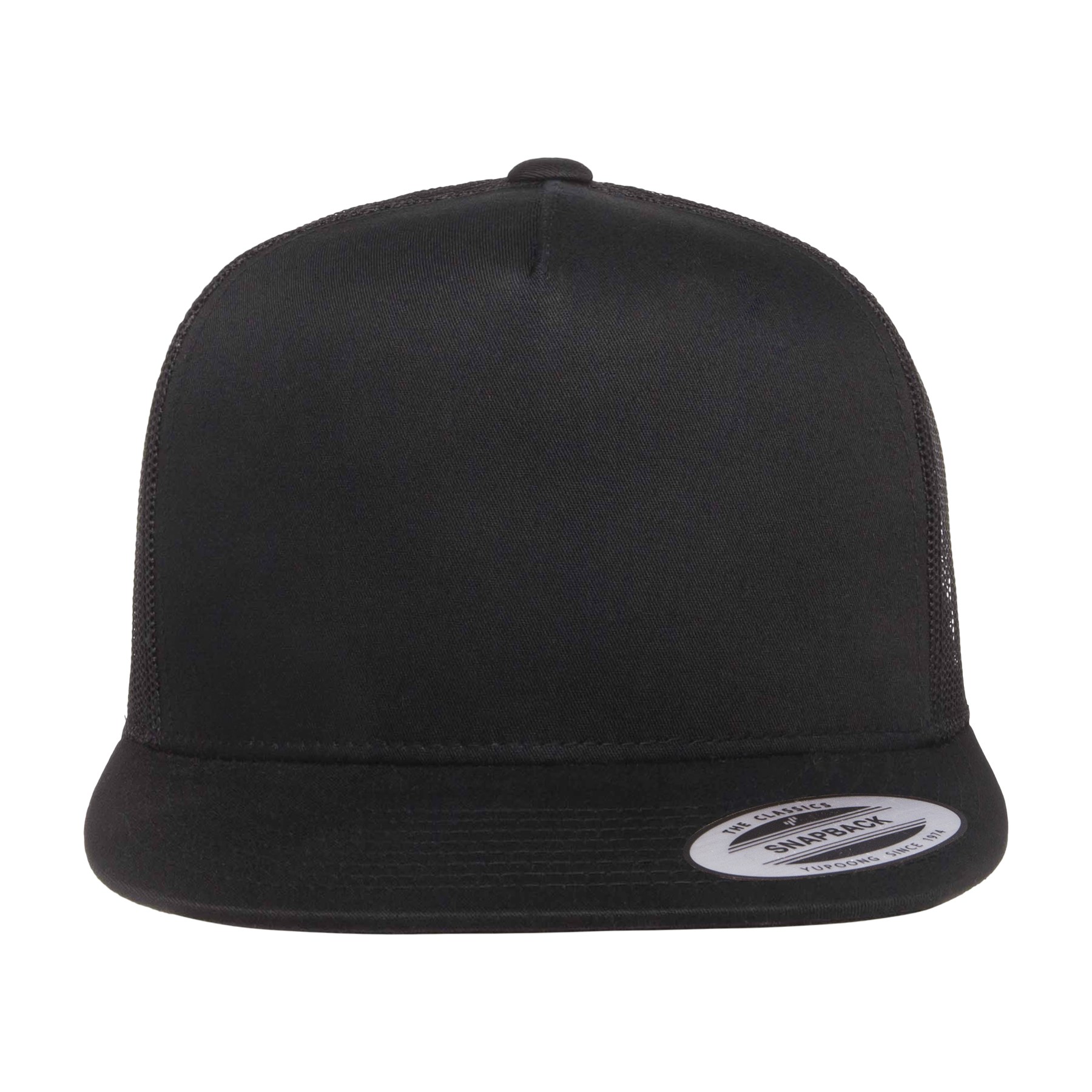 Casquette trucker classique Yupoong 6006, couleur Noir, devant