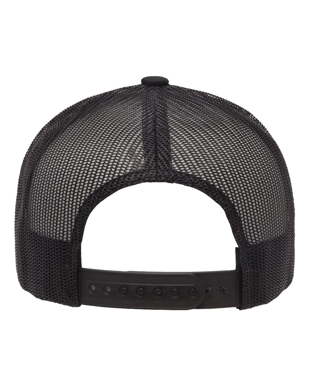 Casquette rétro trucker Yupoong 6606, couleur Noir, dos