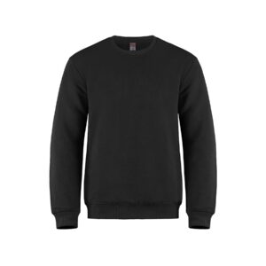 Coton ouaté col rond Crew, couleur Noir, devant