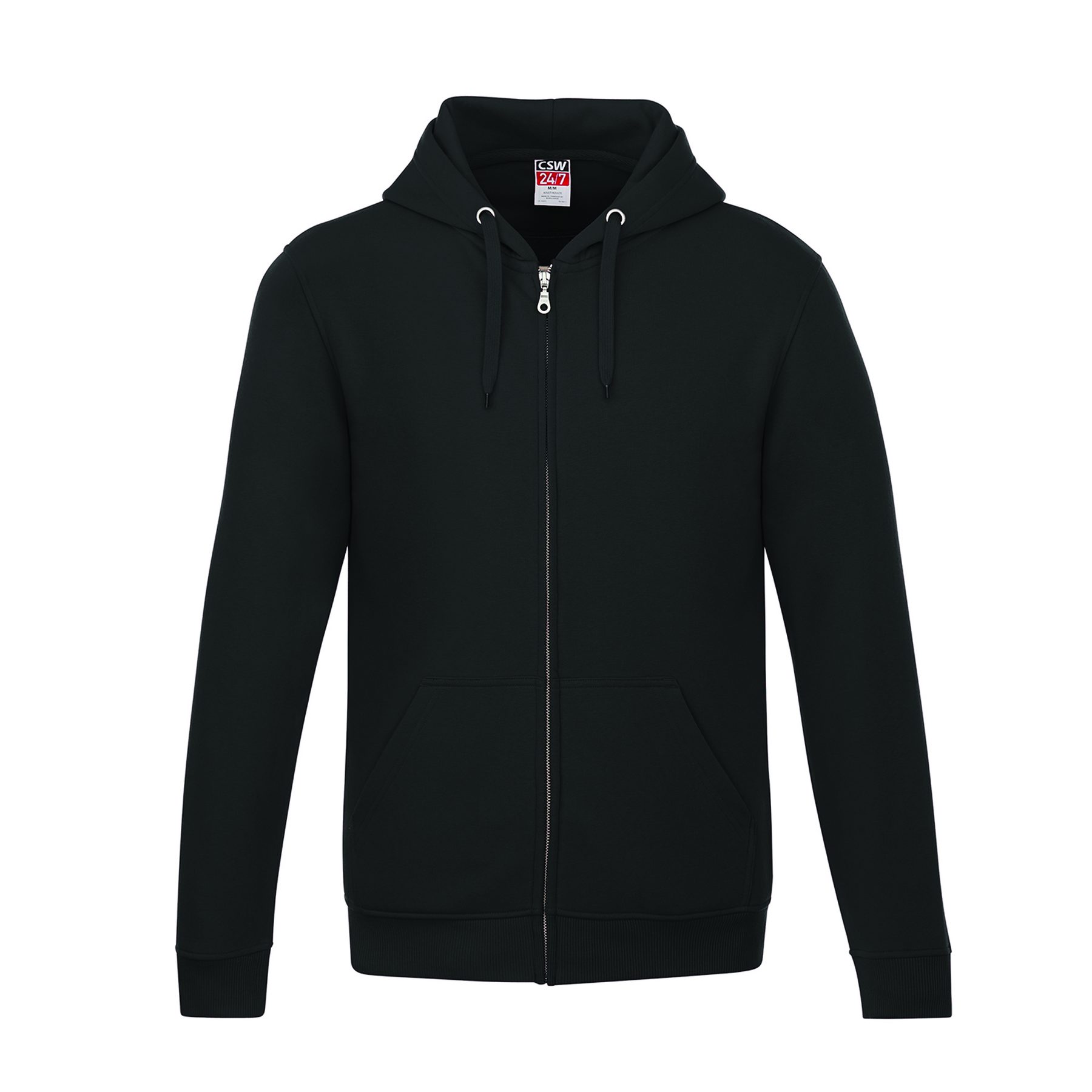 Hoodie à glissière Surfer, couleur Noir, devant