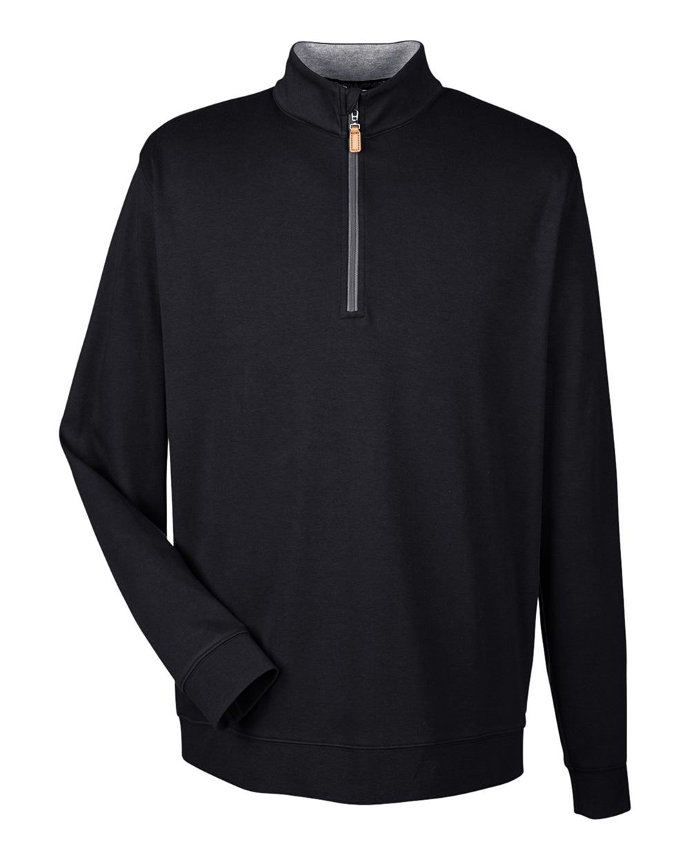 Devon & Jones DRYTEC20 chandail à glissière mi-hauteur, couleur Noir, gris chiné et graphite, devant