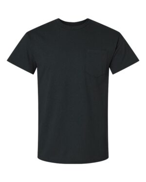 Gildan Ultra Cotton t-shirt à poche, couleur Noir, devant