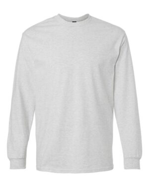 Gildan Ultra Cotton t-shirt manches longues, couleur Gris cendré, devant