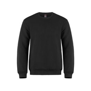 Coton ouaté col rond Crew jeunesse, couleur Noir, devant