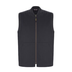 Gilet en toile Ram doublé sherpa, couleur Noir, devant