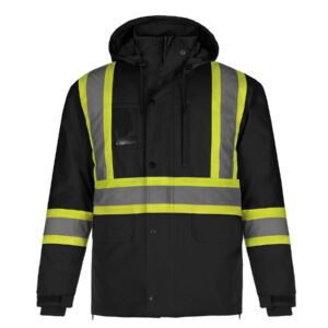 Manteau 5 en 1 haute visibilité Kenworth, couleur Noir, devant
