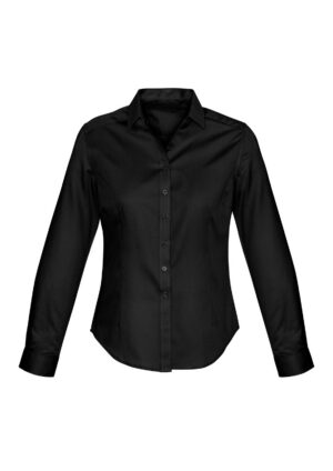 Dalton chemise manches longues coupe femme, couleur Noir, devant