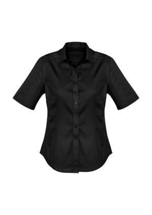 Dalton chemise manches courtes coupe femme, couleur Noir, devant