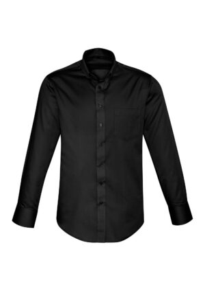 Dalton chemise manches longues, couleur Noir, devant