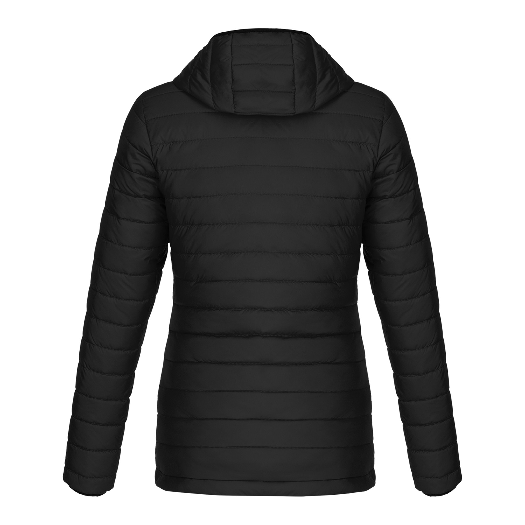 Canyon manteau matelassé léger à capuchon amovible coupe femme, couleur Noir, dos