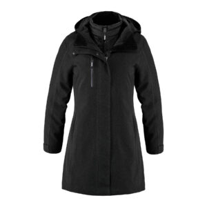 Manteau 3 en 1 Apex coupe femme, couleur Noir, devant